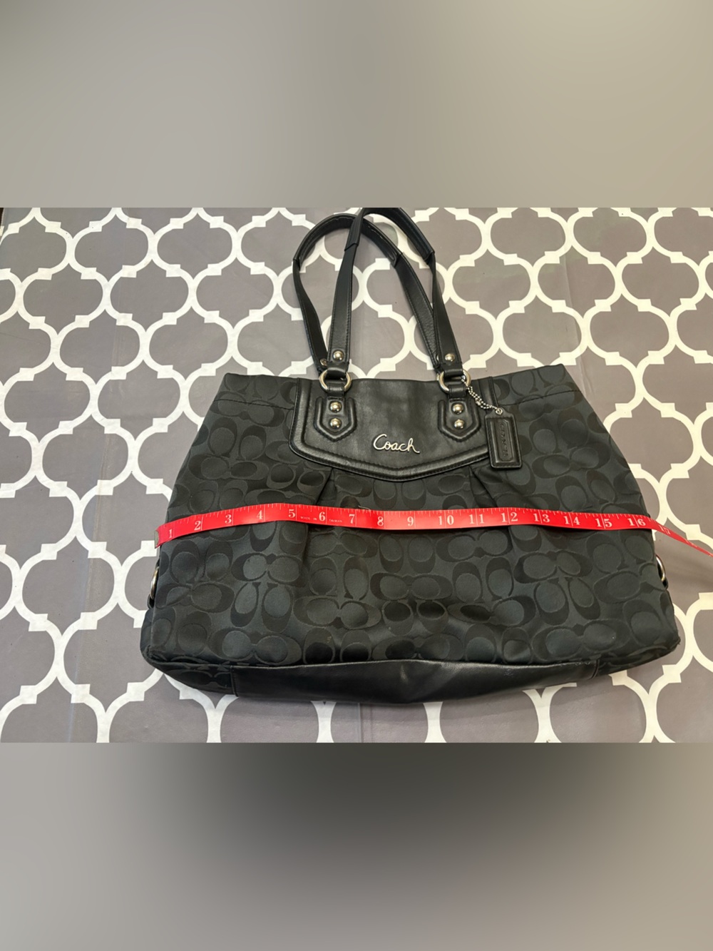 Coach Ashley Signature Canvas and Leather Tote Bag Satchel Purse - Picture 8 of 9